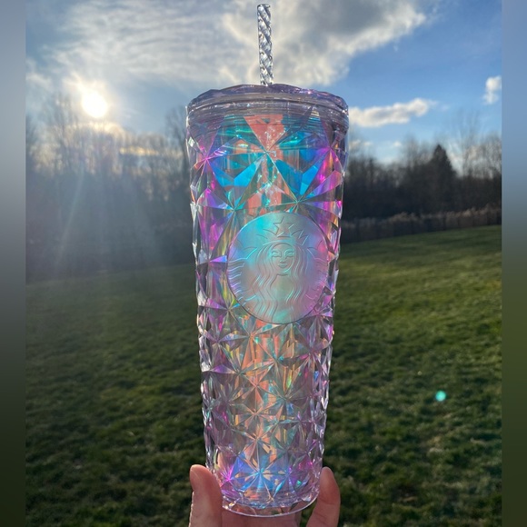 STARBUCKS 2023 Holiday Iridescent Winter White Cold Cup Tumbler, Venti 24oz. - Picture 12 of 12